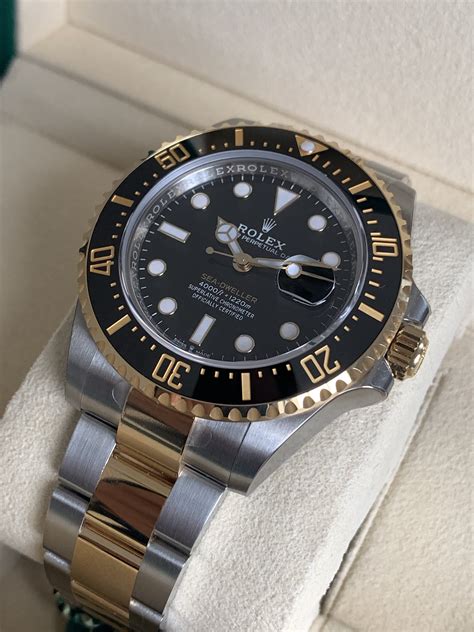 rolex sea dweller gold silver|rolex sea dweller price new.